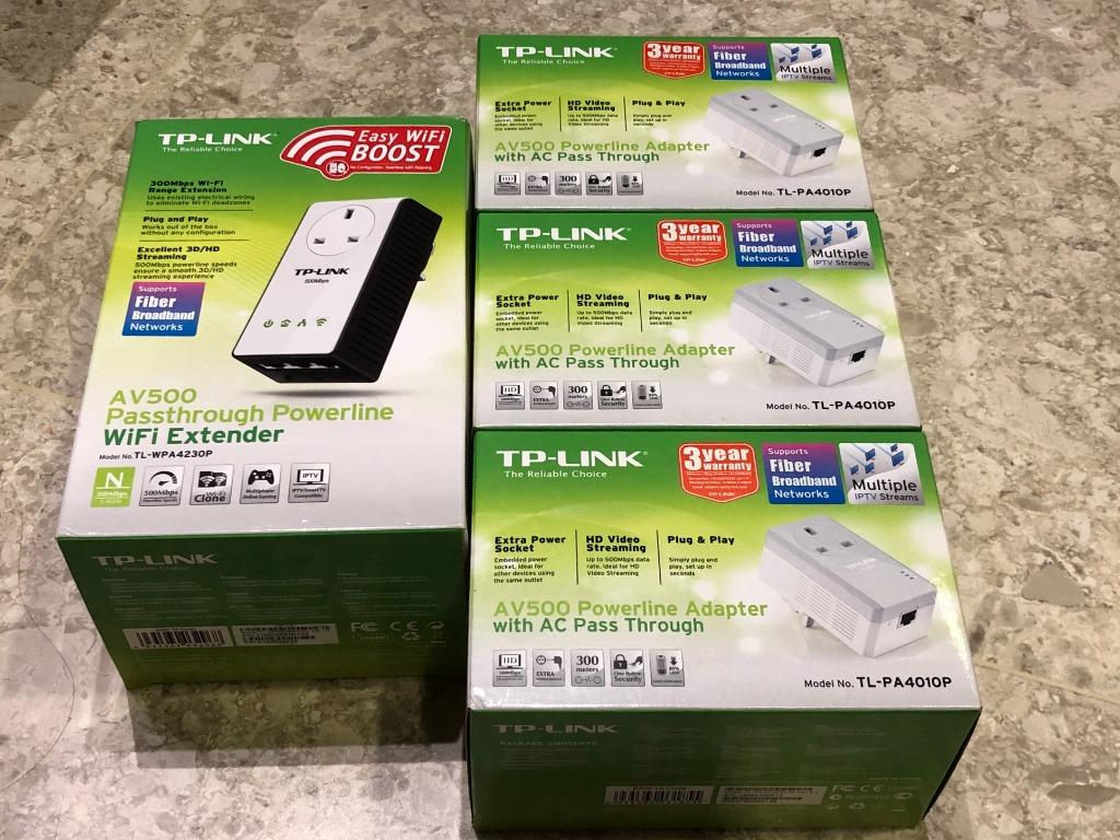 Tp Link Av500 Passthrough Powerline Wifi Kit Electronics Others On Carousell