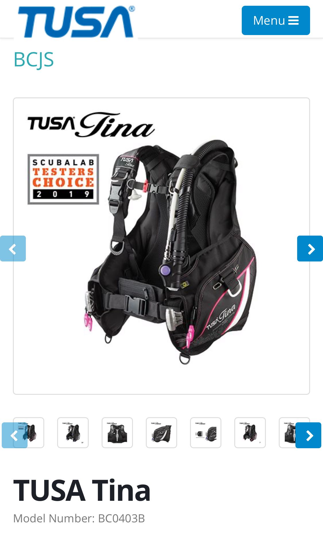 全新潛水BCD Tusa Tina Scuba diving BCD (Size S), 男裝, 運動服裝