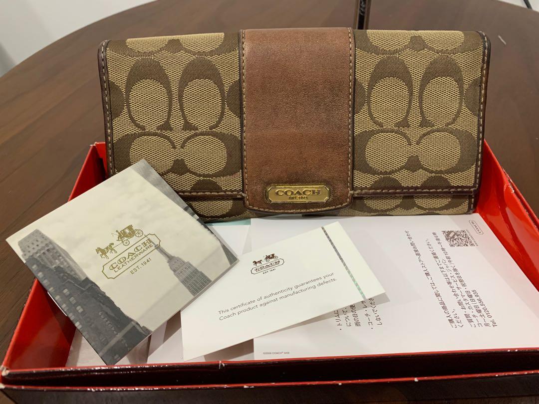 Vintage coach wallet with box and care card, Luxury, Bags & Wallets on  Carousell