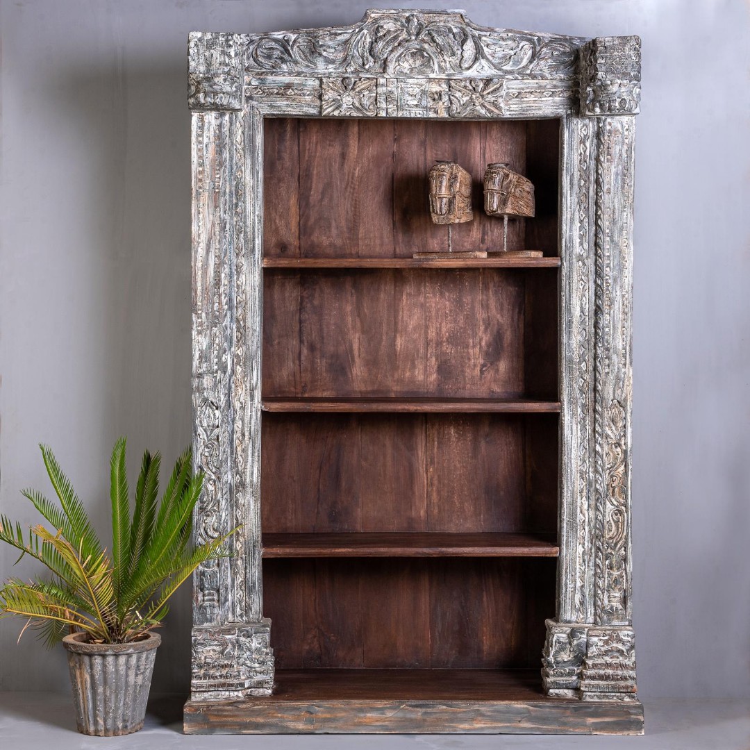 Vintage Door Frame Bookshelf, Furniture, Shelves & Drawers on Carousell