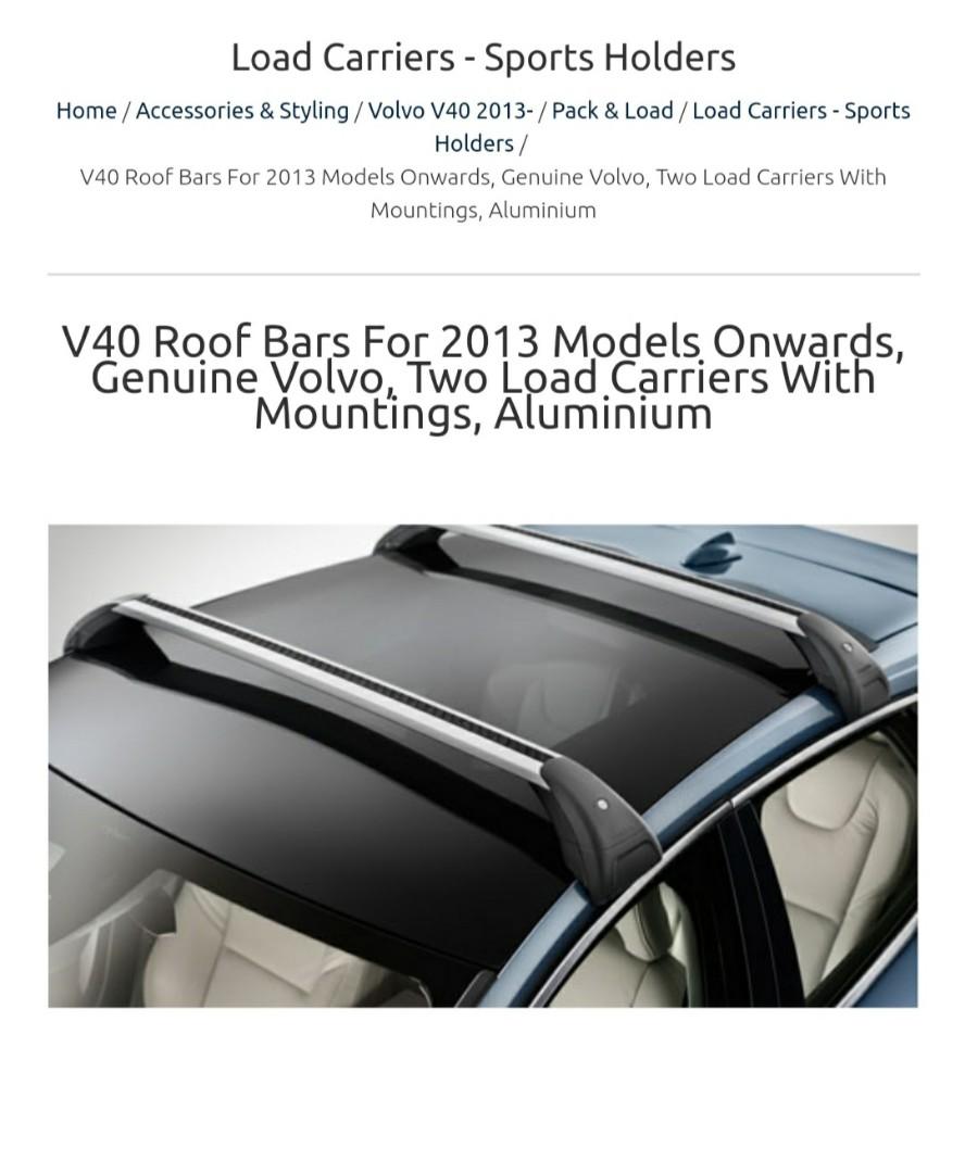 Volvo roof shop bars v40