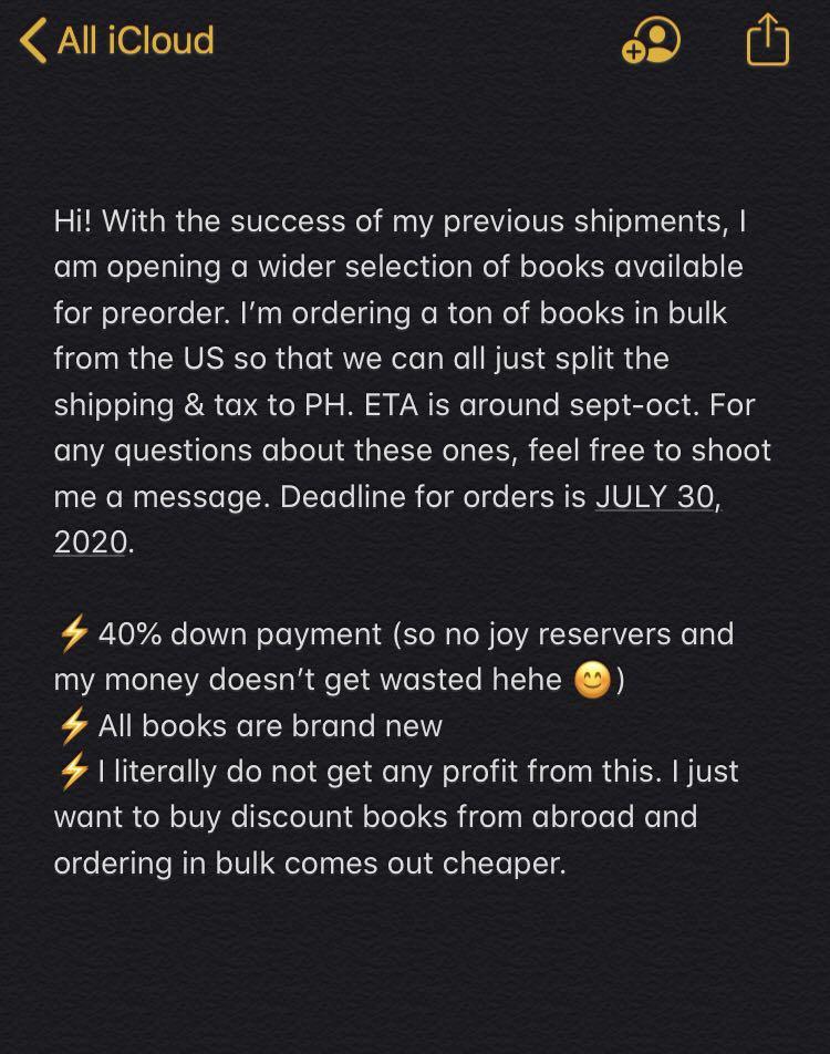 YA Hardcover books (Category: Storybooks) located in Manila. Submitted by book.basementph (Listing ID 1021507660, Image 2). Description: ‼️Cutoff Sept 1 Beware the night (Hardcover) - 520 Rebel (hardcover) - 650 [SOLD OUT] An enchantment of ravens (hardcover) - 700 [SOLD OUT] Modern Faerie Tales (hardcover) - 600 [SOLD OUT] A curse so dark and lonely (hardcover) - 670 [LIMITED STOCKS] A heart so fierce and broken (hardcover) - 670 Crown of feathe