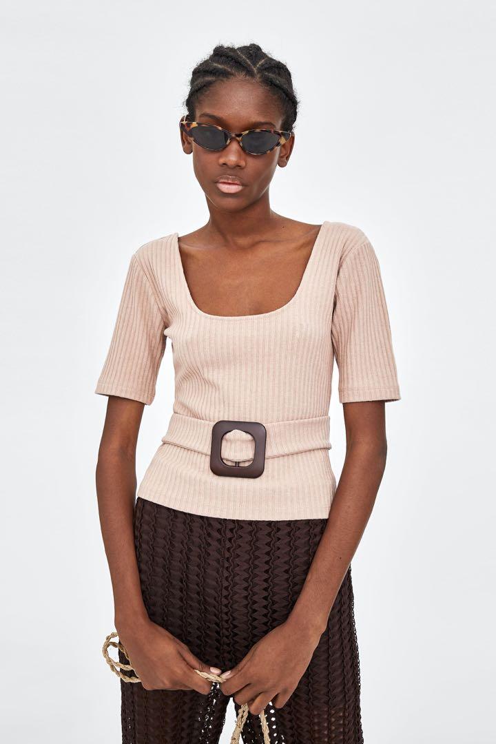Zara top with belt Clearance