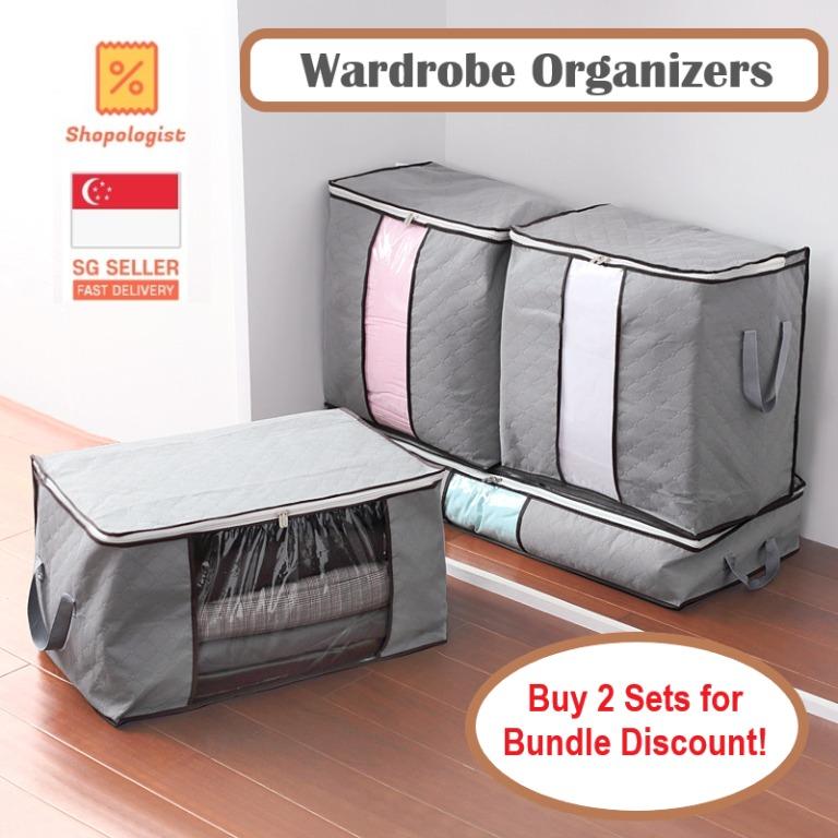 large clear zippered storage bags