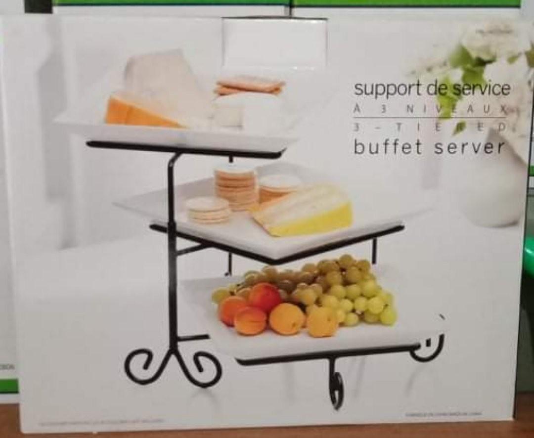 3tier Buffet Server Furniture Home Living Kitchenware Tableware Food Organization Storage On Carousell