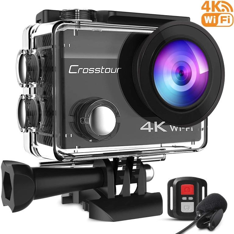 9RL91 Crosstour CT8500 4K 20MP Action Camera External Microphone PC