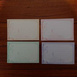 四色卡片 共100張 小卡片 粉彩卡片