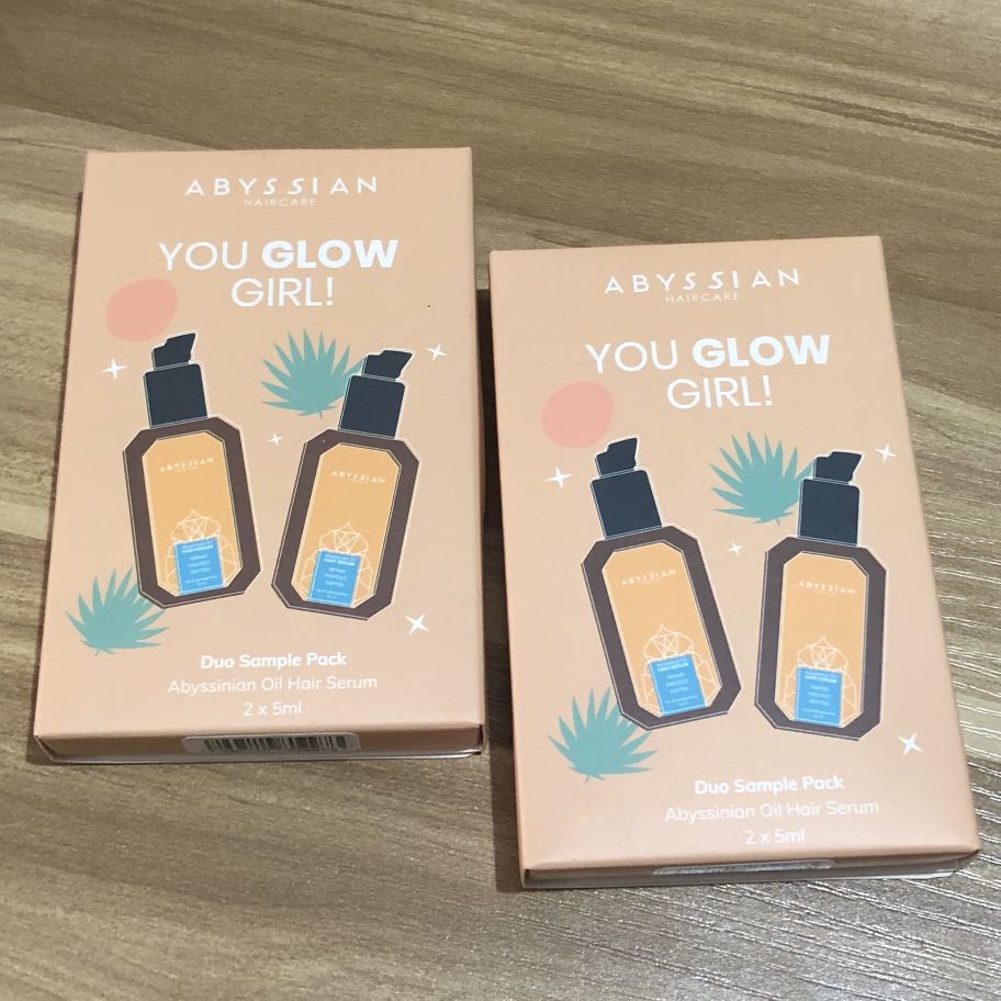 Abyssian Haircare You Glow Girl! Duo Sample Pack Abyssinian Oil Hair