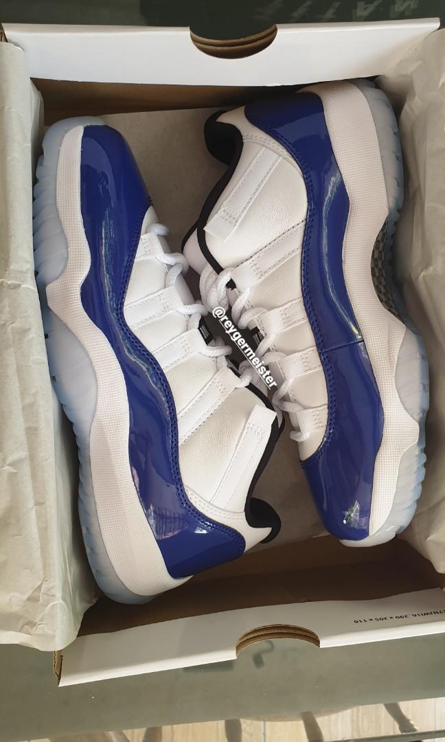 Air Jordan Low 11 Concord Sketch, Women's Fashion, Footwear, Sneakers on  Carousell