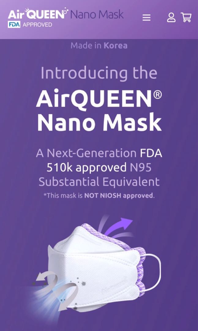 AirQueen Nano Mask from Korea