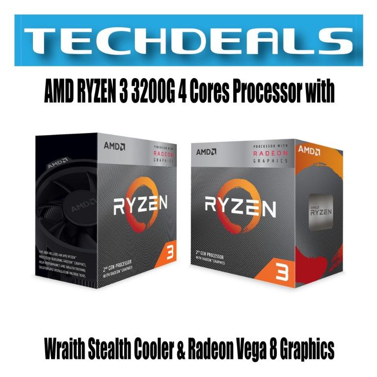 Amd Ryzen 3 30g 4 Cores Processor With Wraith Stealth Cooler Radeon Vega 8 Graphics Computers Tech Parts Accessories Computer Parts On Carousell