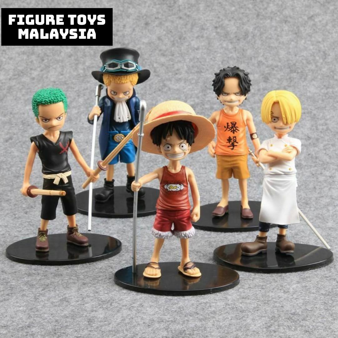 Anime One Piece Set Luffy Sabo Sanji Zoro Ace Toys Games Action Figures Collectibles On Carousell