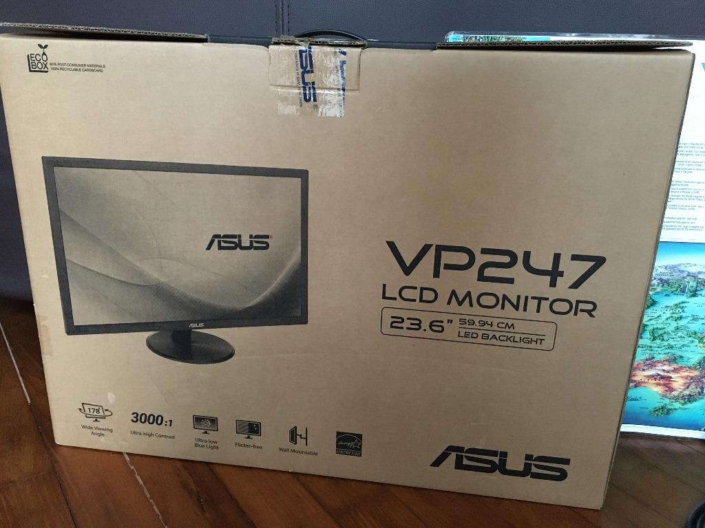 ASUS VP247 Monitor 24 inch 1920x1080 FHD with HDMI and VGA