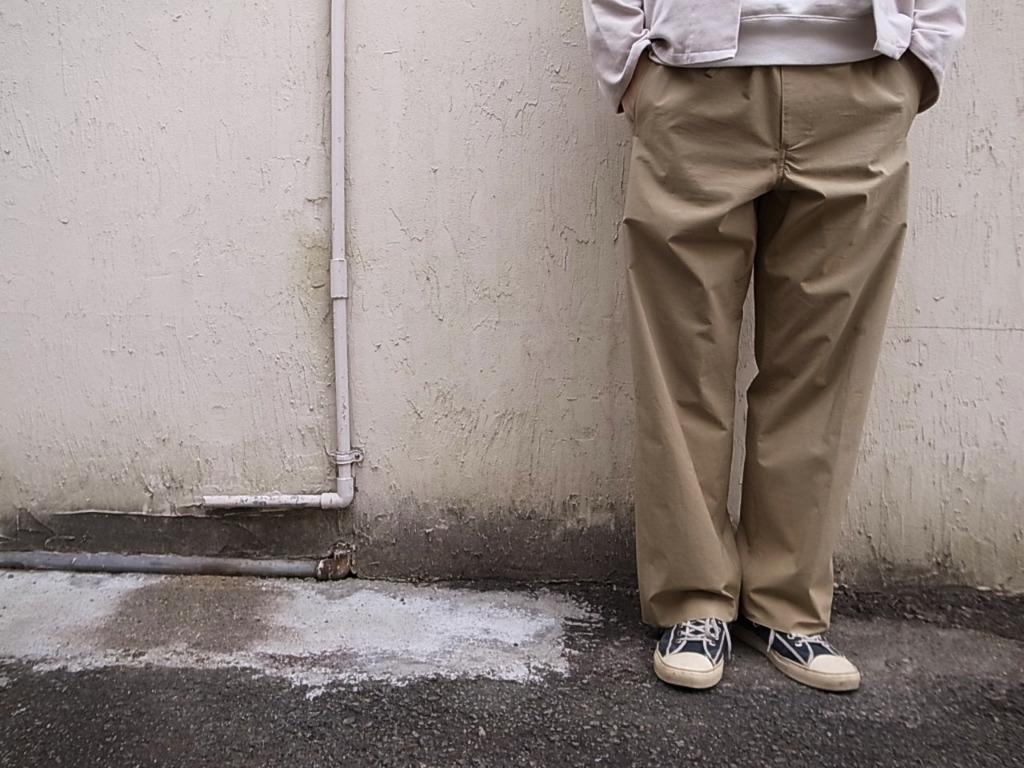AURALEE 18SS SELVEDGE WEATHER CLOTH EASY PANTS (GRAY BEIGE), 男裝