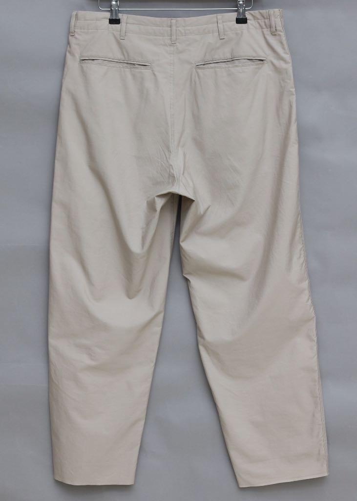 AURALEE 18SS SELVEDGE WEATHER CLOTH EASY PANTS (GRAY BEIGE), 男裝