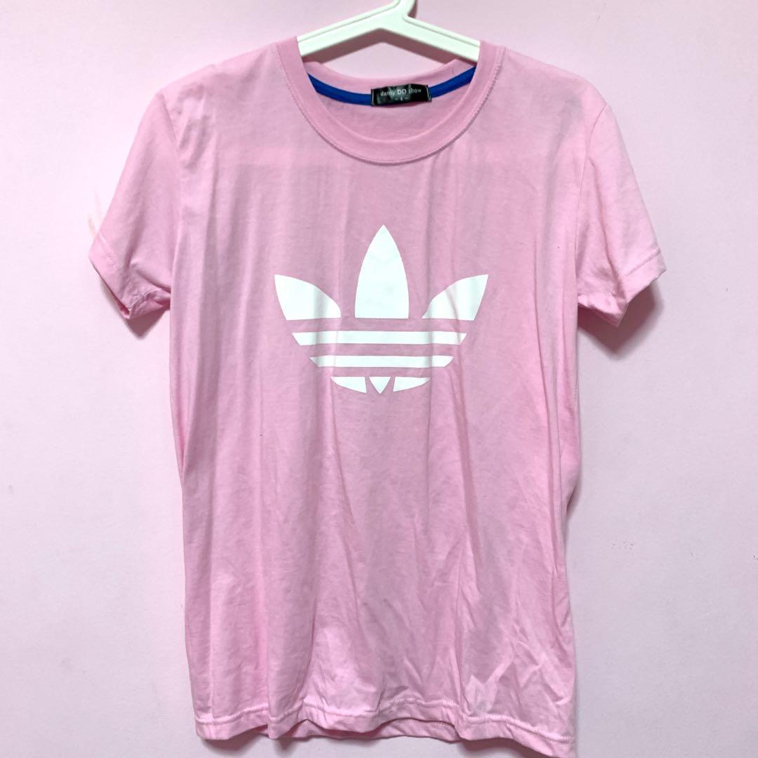 baby pink adidas top