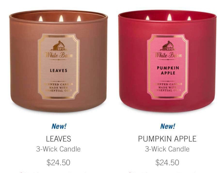 Bath and body scented candles