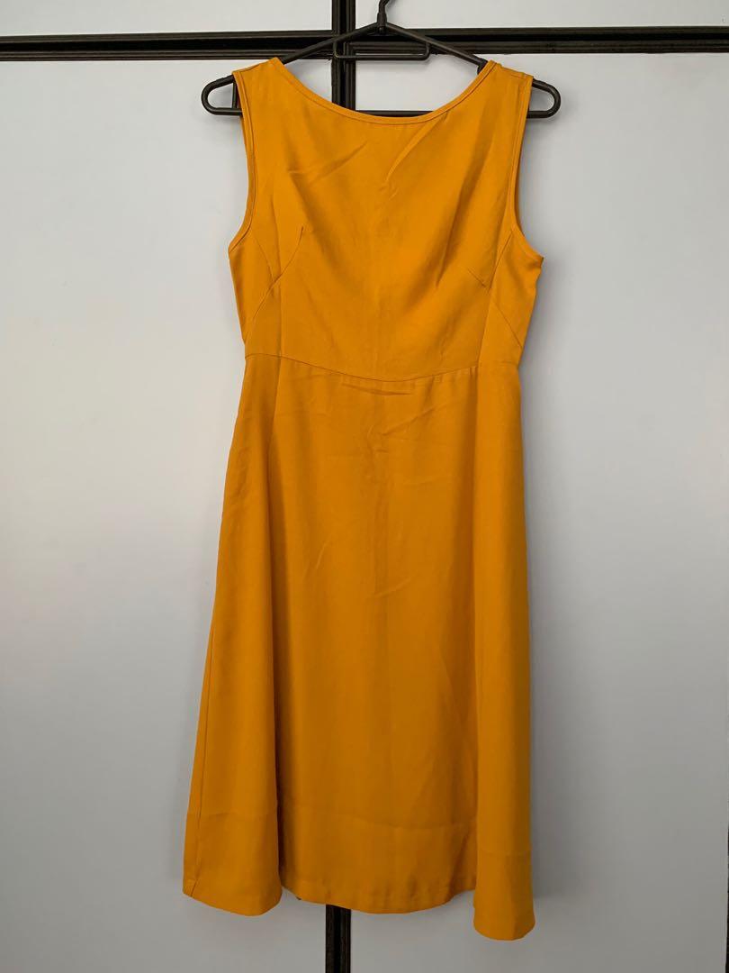 zalora yellow dress