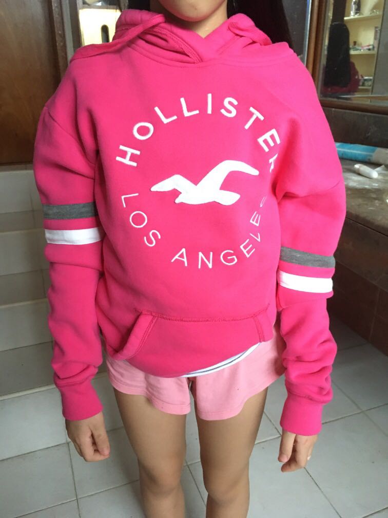hollister hoodie pink
