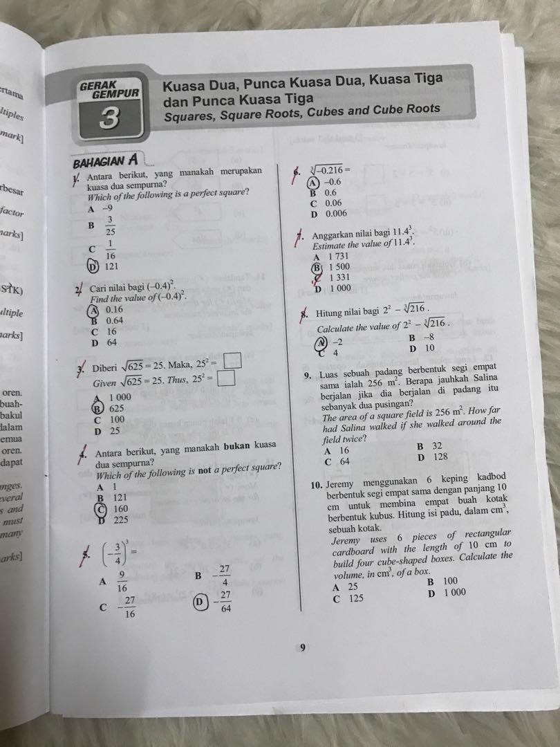 Buku Latihan Matematik Tingkatan 1 Gerak Gempur Format Pt3 Sasbadi Hobbies Toys Books Magazines Textbooks On Carousell