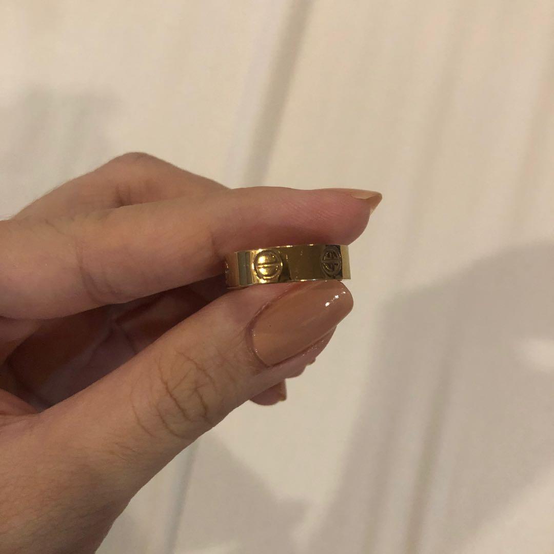 Cartier Inspired LOVE ring in Rose Gold size 6 Women s Fashion Jewelry Organizers Rings on Carousell