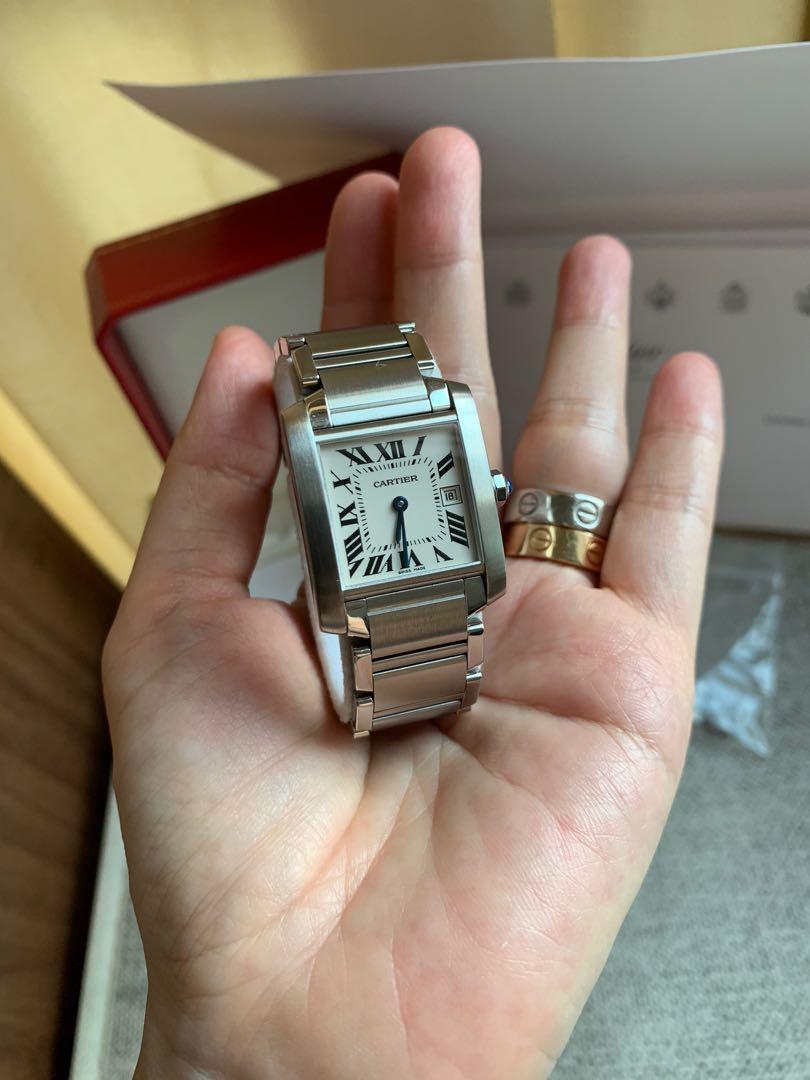 cartier tank francaise medium with date