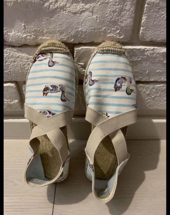 Cath Kidston Elasticated Espadrille Duck in Row True Blue