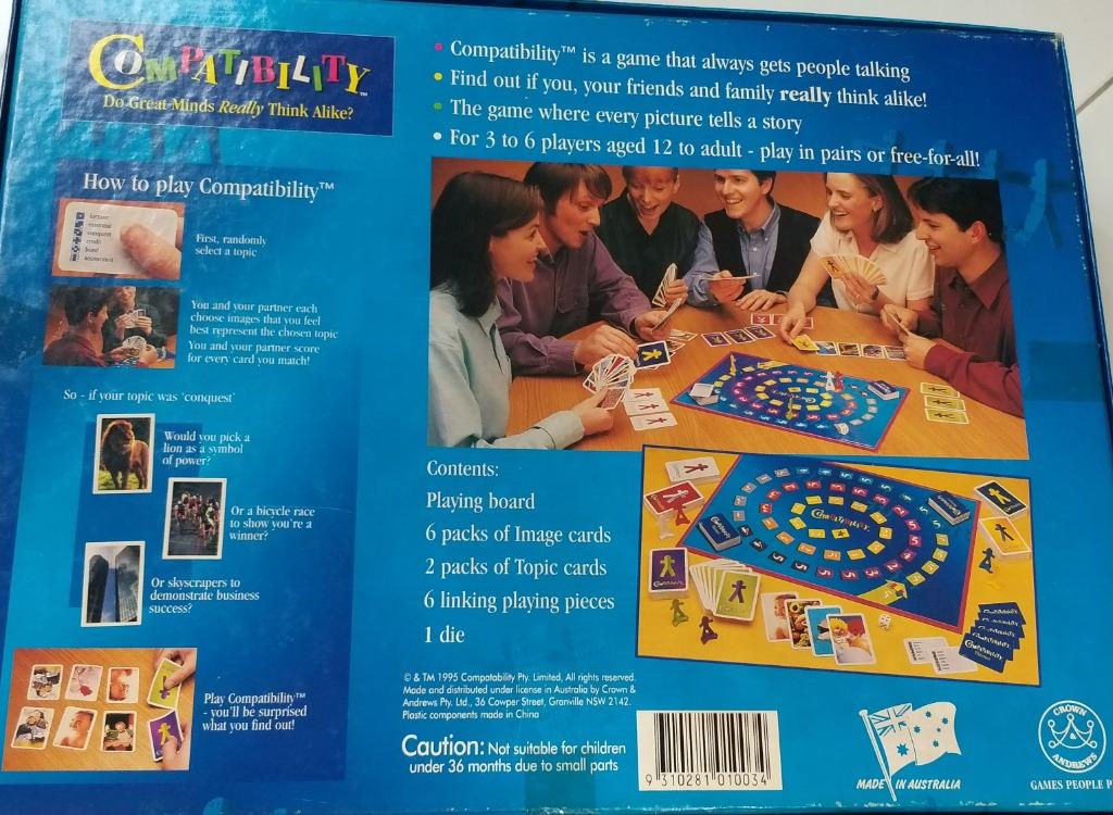 Compatibility Board game, Hobbies & Toys, Toys & Games on Carousell