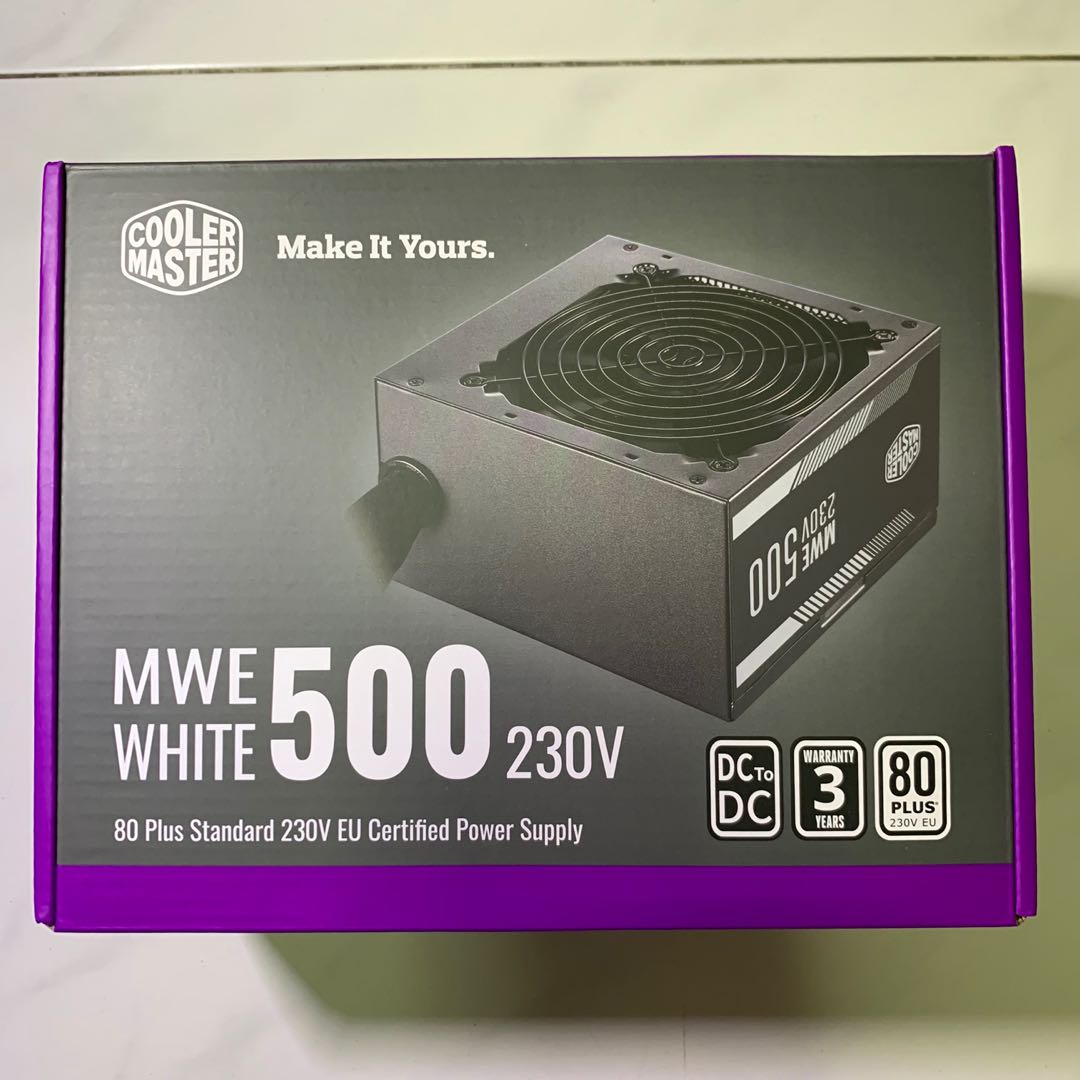 Coolermaster MWE 500 WHITE 230V PSU, Computers & Tech, Parts ...