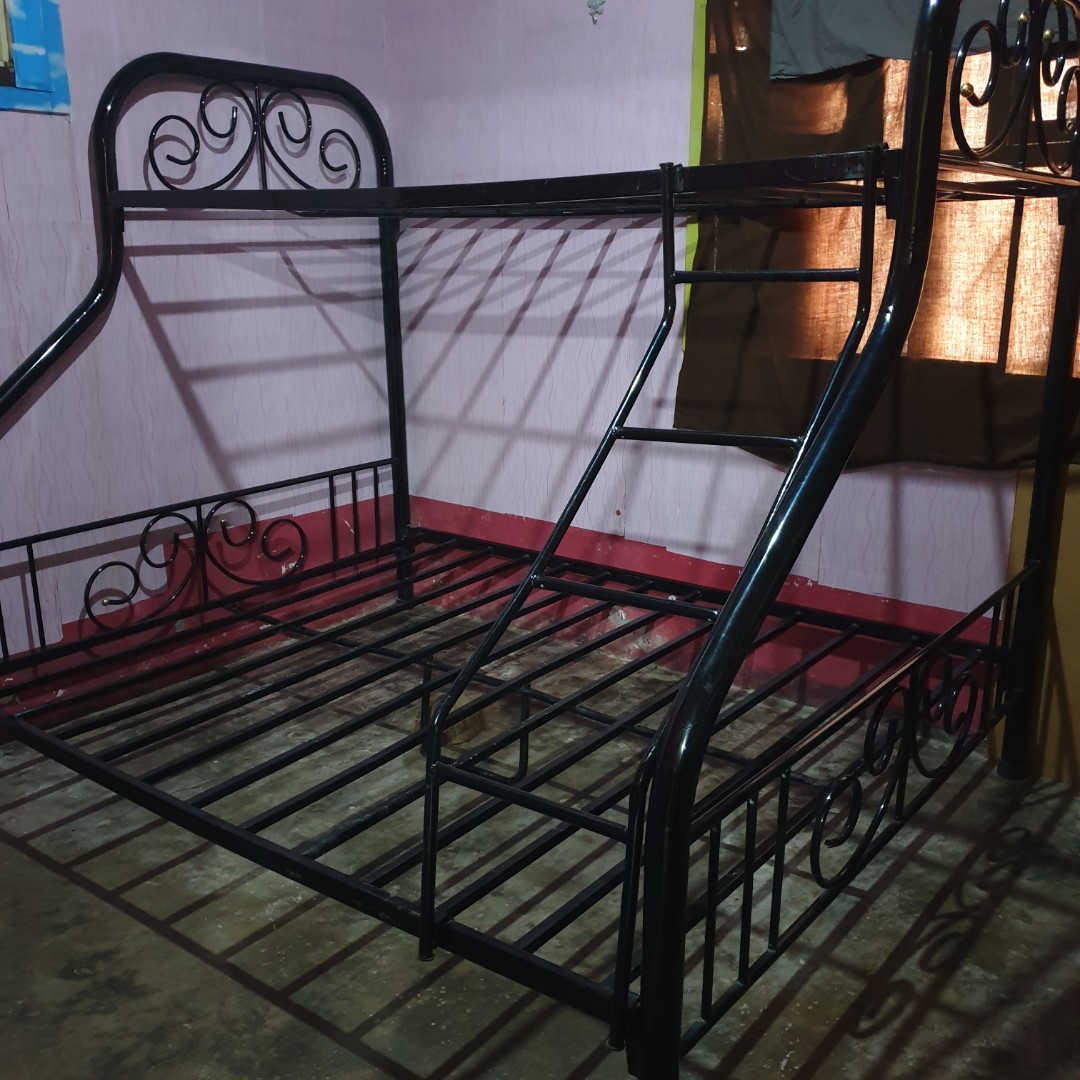 Double deck, Queen size and single bed, Furniture & Home Living