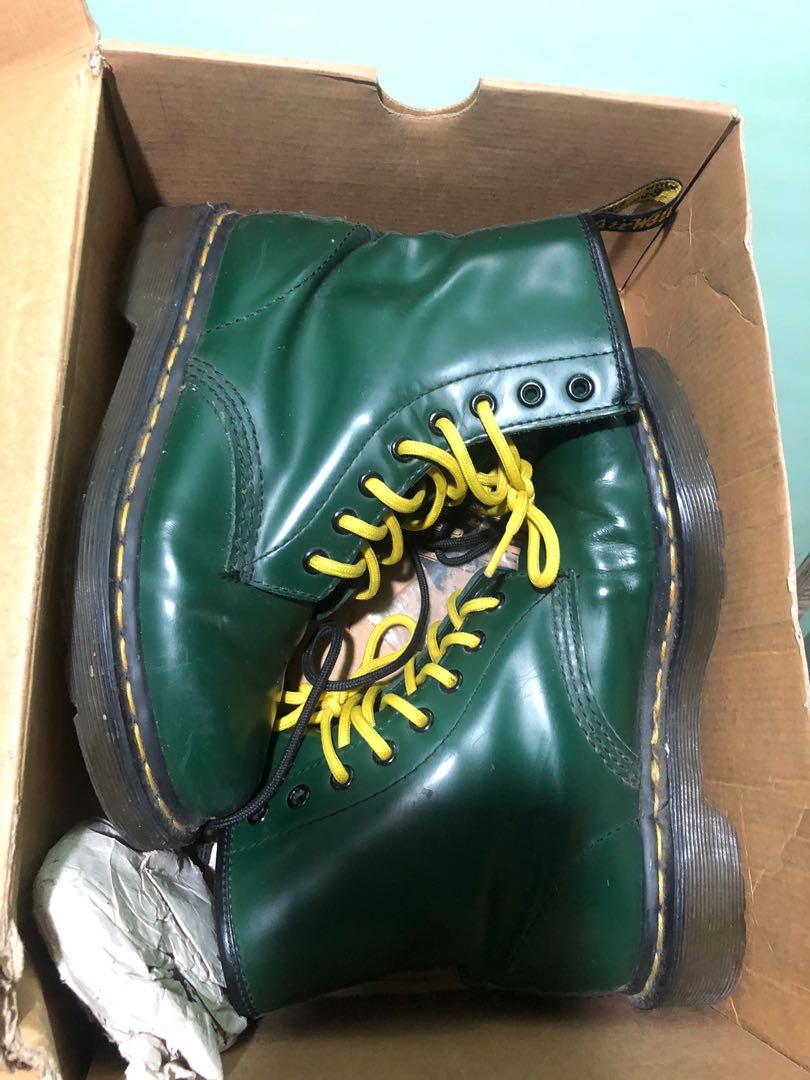 Dr. Martens 1460 Green Boots, Women'S Fashion, Footwear, Boots On Carousell