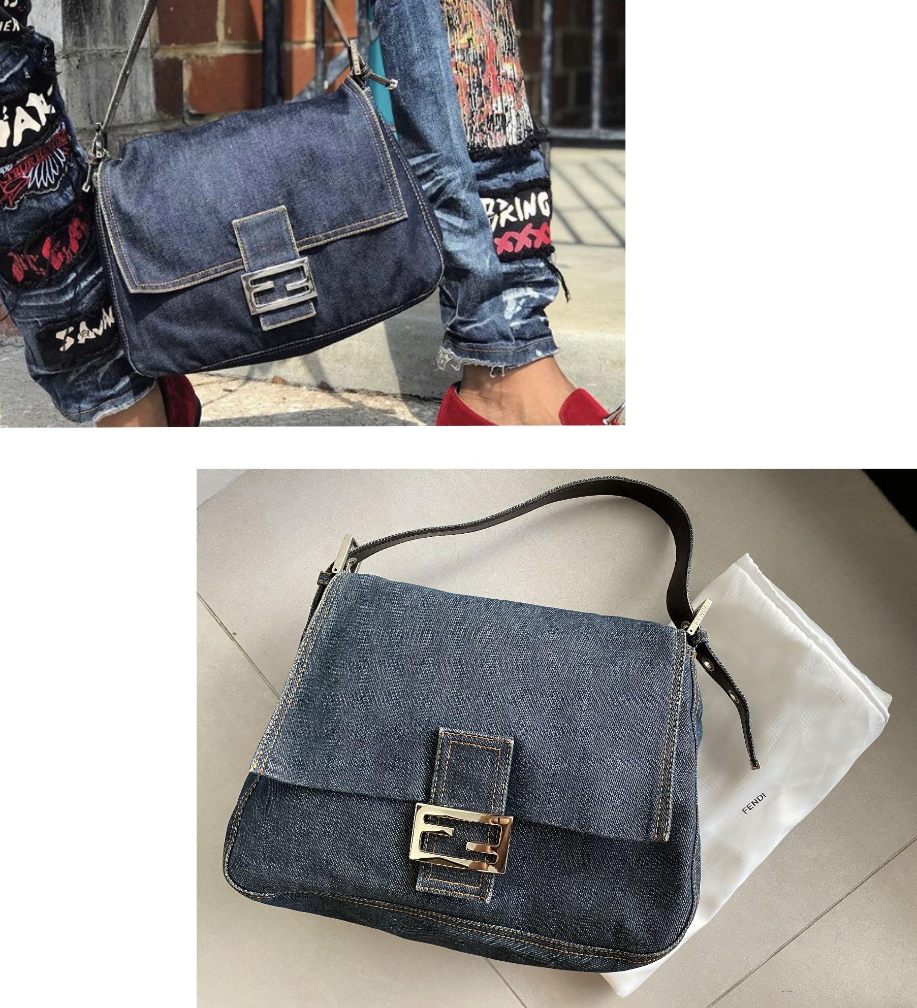 Fendi denim baguette vintage sale