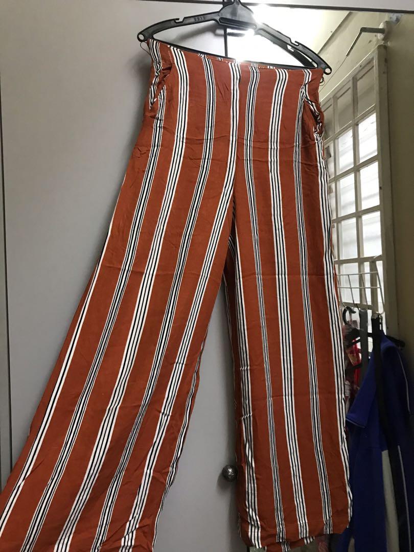 Striped palazzo pants forever 21 cheap