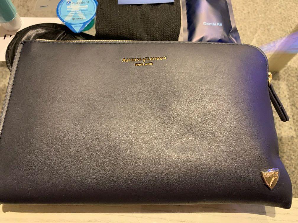 Genuine Aspinal of London Toiletries Kit Malaysia Airlines