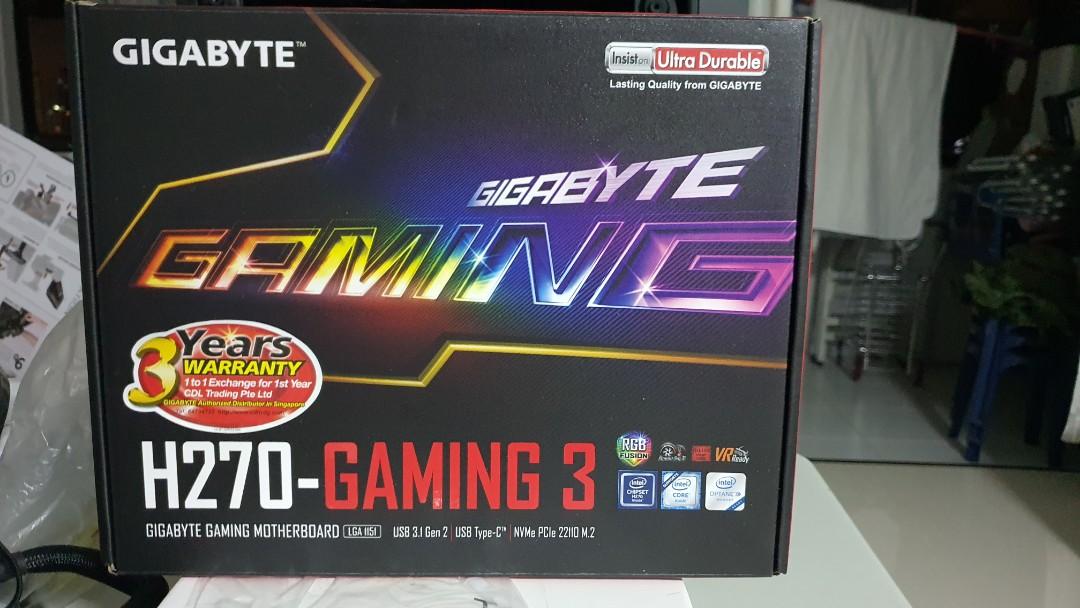 Gigabyte H270 Gaming 3 Motherboard Intel 6th 7th Gen Electronics Computer Parts Accessories On Carousell