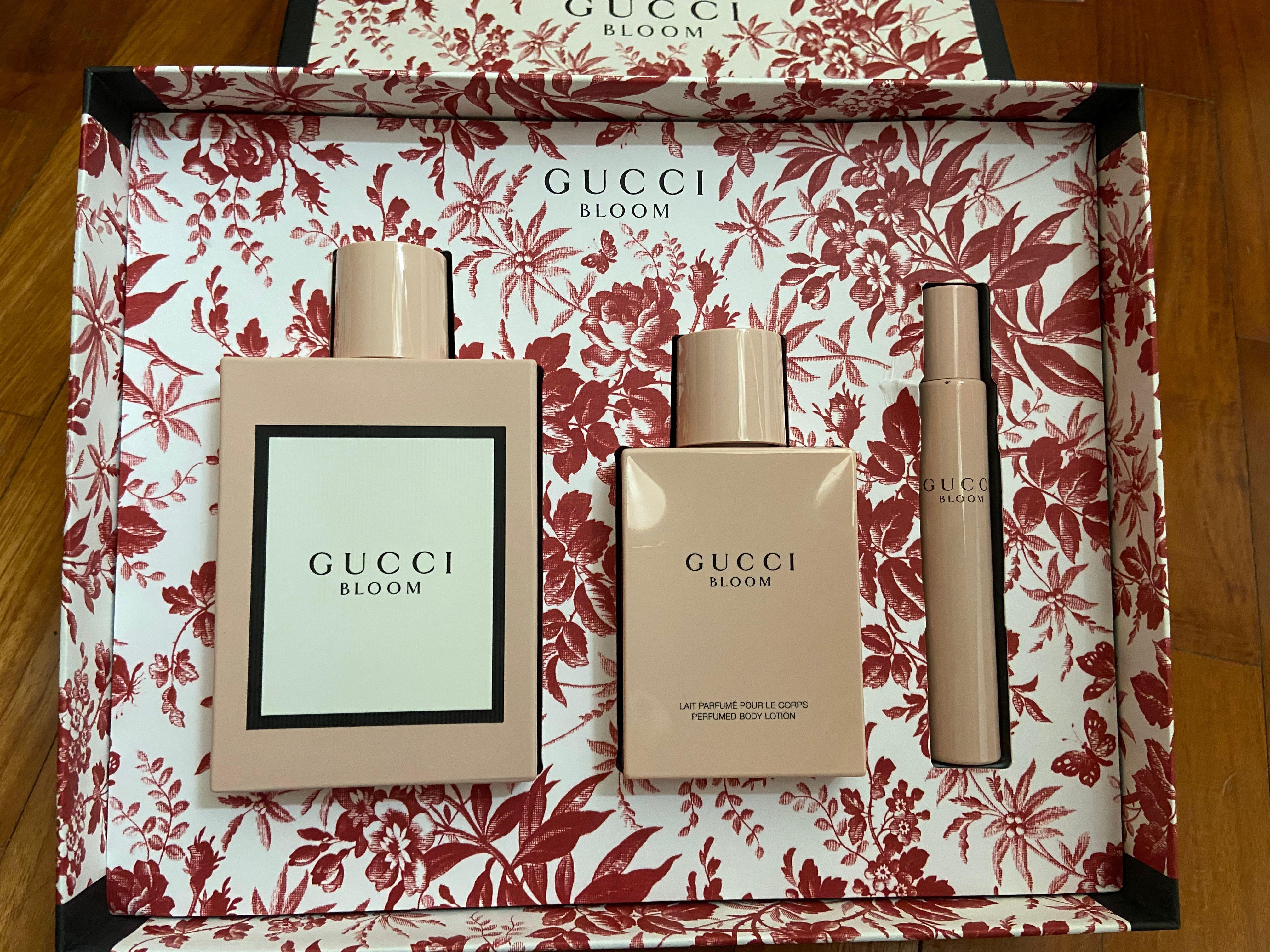Gucci Bloom 3 Pieces Gift Set, Beauty & Personal Care, Fragrance