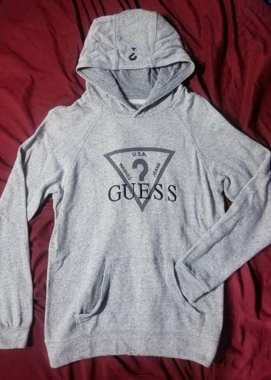 GUESS Vintage Trilogo Hoodie Men s Fashion Coats Jackets and