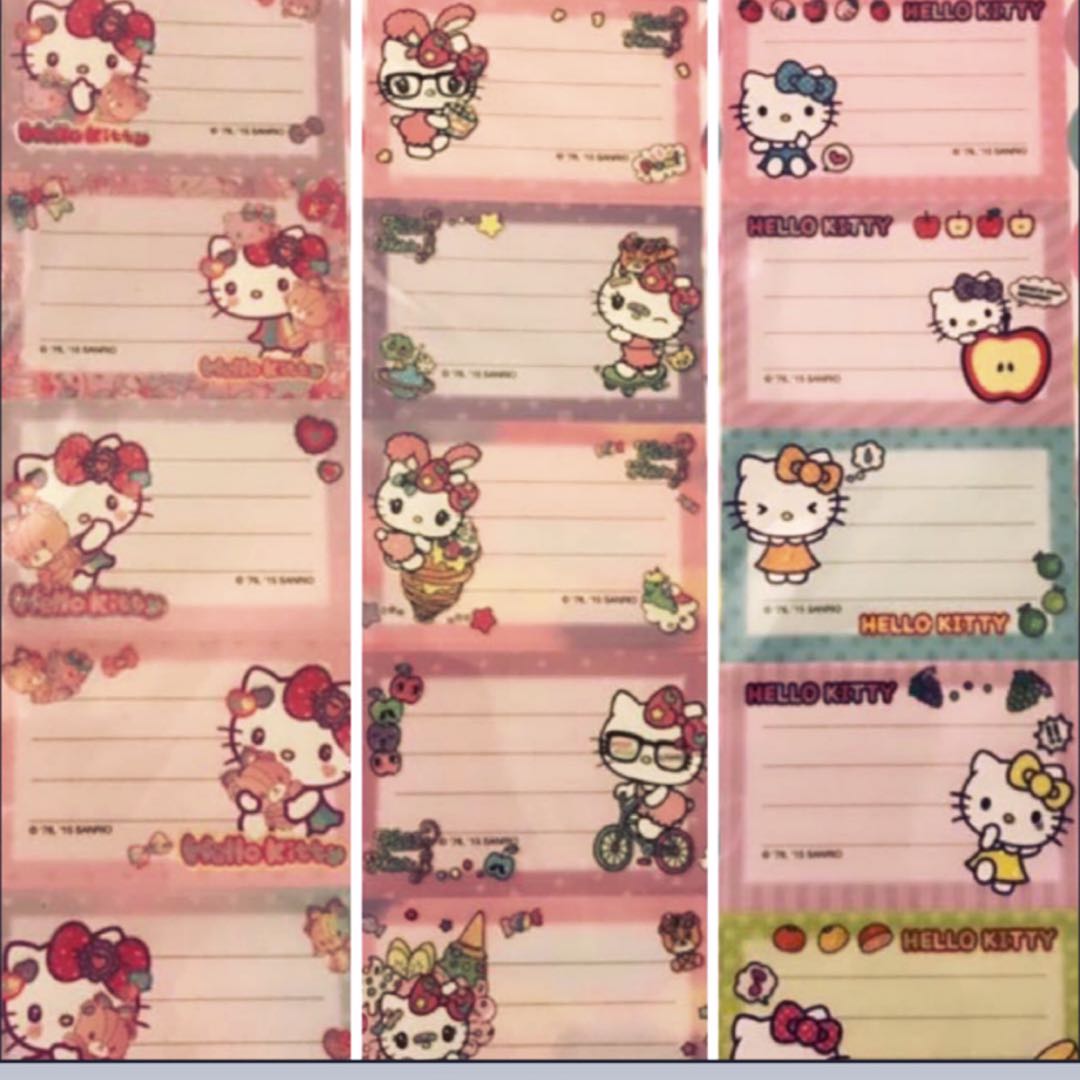 Hello Kitty Name Labels, Hobbies & Toys, Stationery & Craft ...