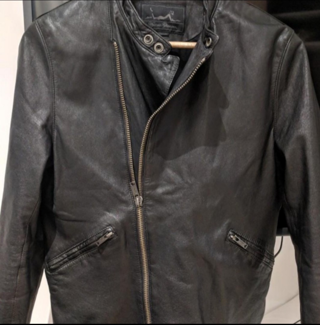[日本皮褸]Hysteric Glamour Real 100% Leather Biker Jacket Japan, 男裝, 外套及戶外衣服-  Carousell