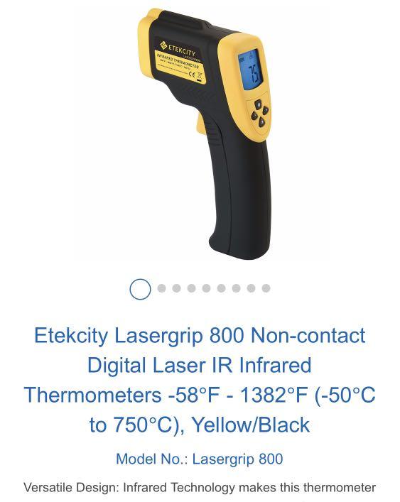 Etekcity Lasergrip 800 Non-contact Digital Laser IR Infrared Thermometer, 