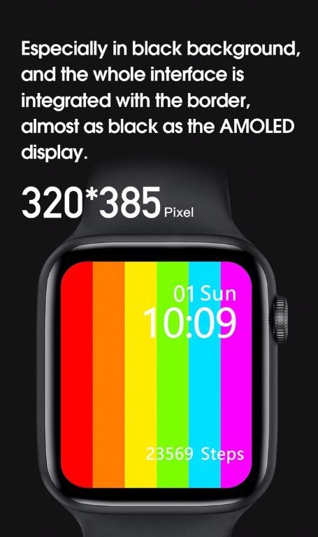 FUNDO SMART WATCH 6 44MM CALLS WHATSAPP WORKOUTS BLACK