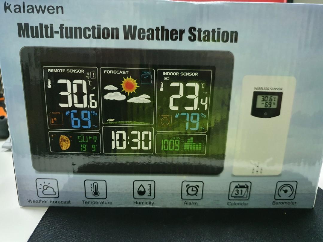 Kalawen Weather Station with Outdoor Indoor Sensor, MSF Wireless