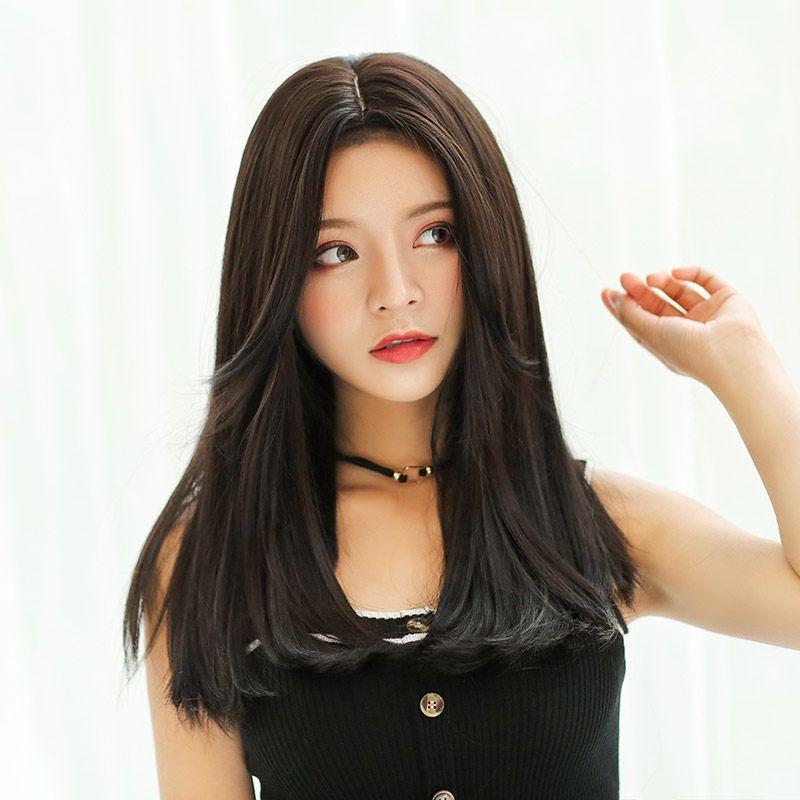 Korean style - medium length black straight hair, Women's Fashion, Watches  & Accessories, Hair Accessories on Carousell