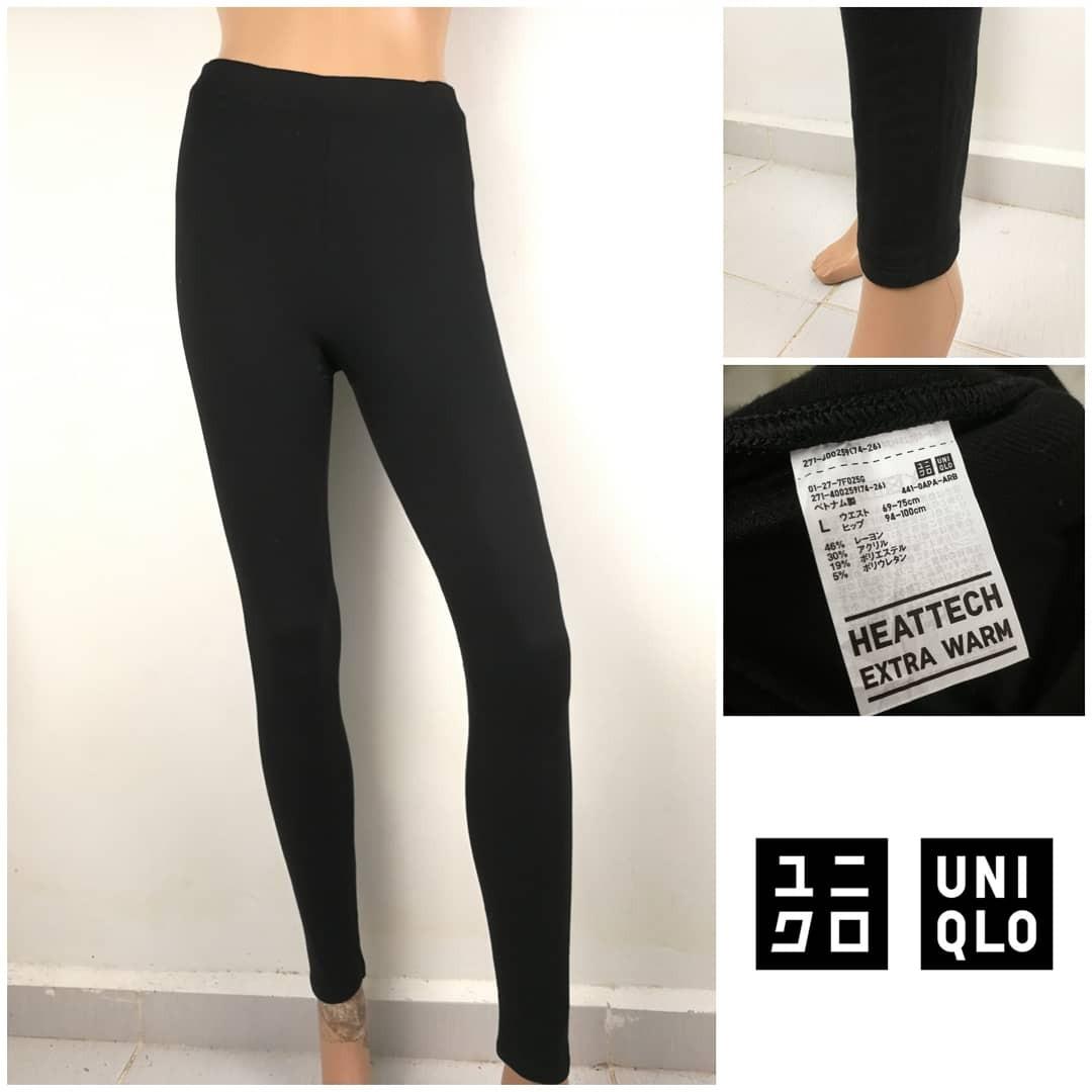 (L) UNIQLO Women Heattech Extra Warm Legging Pants