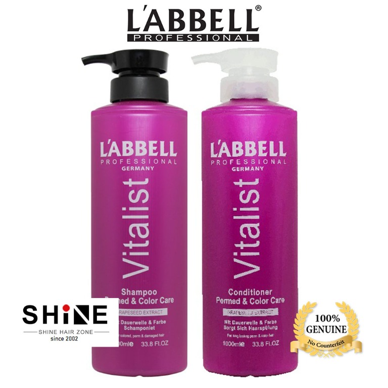 Labbell Vitalist Shampoo Permed And Color Care 1000ml Set Curvaceous Contour Rambut Keriting Color Health Beauty Hair Care On Carousell