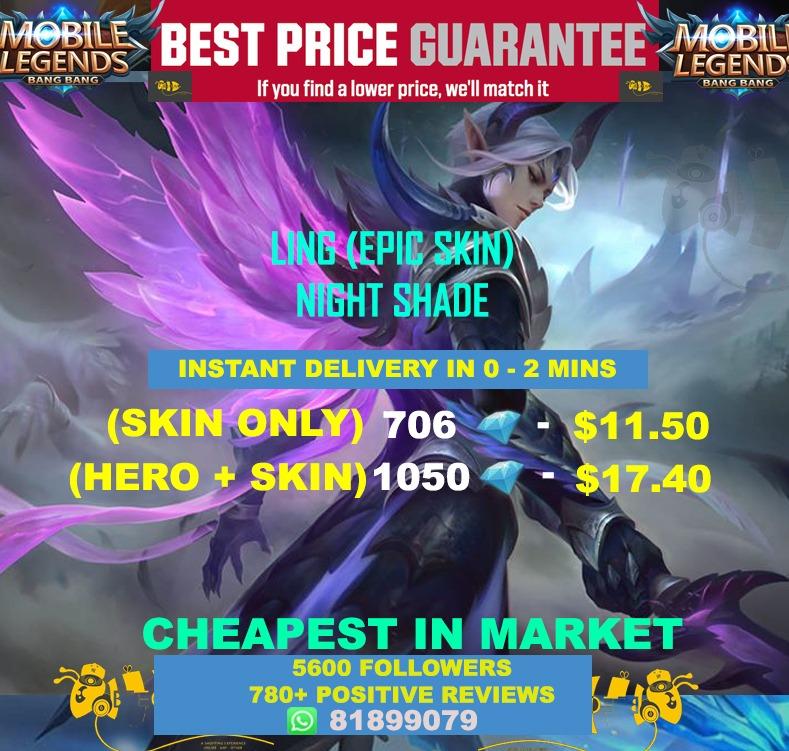Ling Dragon Tamer Mobile Legend Diamonds Instant Top Up Toys Games Video Gaming In Game Products On Carousell