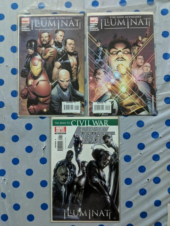 Marvel Comics The New Avengers Illuminati 1 2 Of 5 And Civil War Illuminati Books Stationery Comics Manga On Carousell