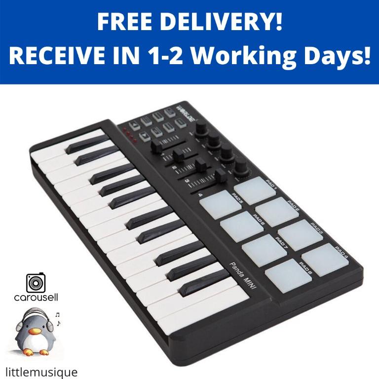 Piano keyboard shop with drum pad