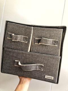 Mumuso Grey Fabric Storage Cabinet