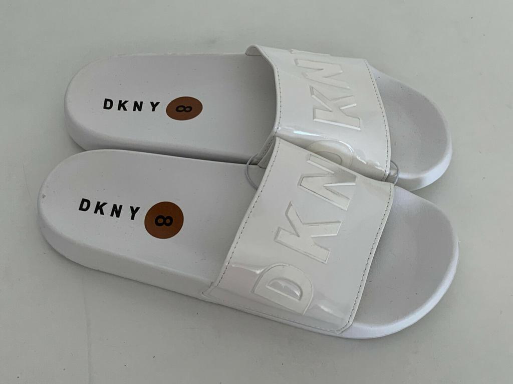 dkny slides white